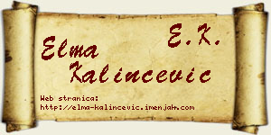 Elma Kalinčević vizit kartica